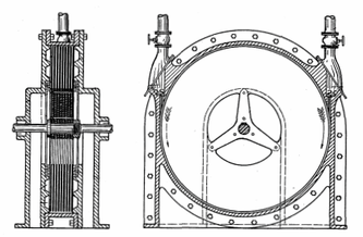 Vue d'une turbine de Tesla